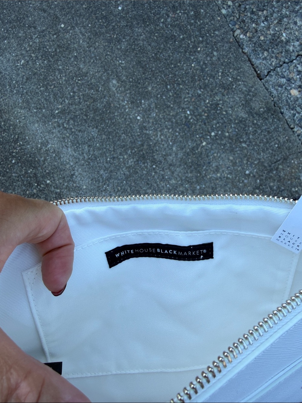 White Floral Studded Wristlet Clutch - Picture 5 of 6